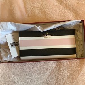 Kate spade striped wallet! New in box